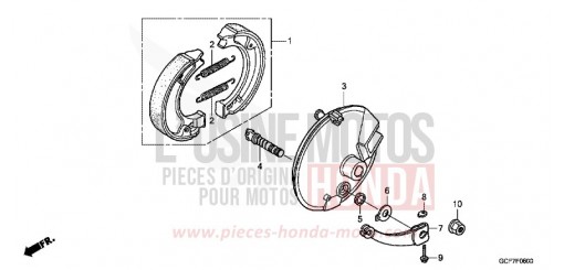PANNEAU DE FREIN AVANT CRF70FC de 2012